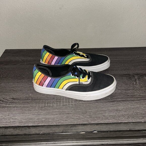 Vans Authentic Refract Rainbow Athletic Skate Sneakers Women’s 7.5 Men’s 6 - Picture 2 of 8
